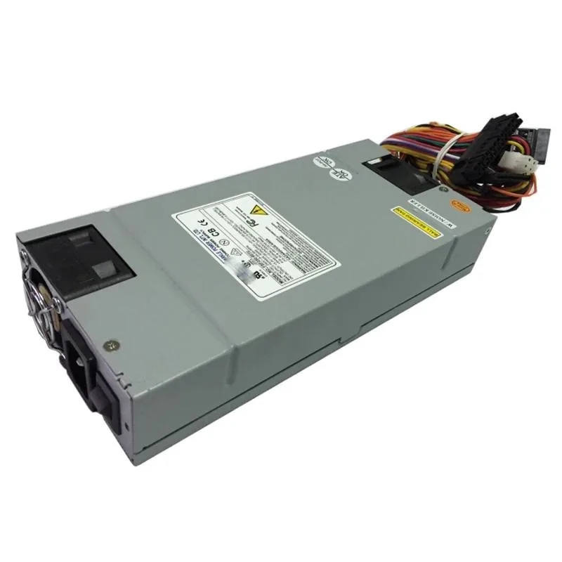 Rectangular ATX power supply unit in matte black finish