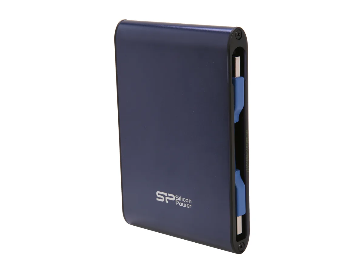 Silicon Power Silicon Power Armor A80 1TB USB 3.0 portable hard drive SP010TBPHDA80S3B Blue — 제품 사진
