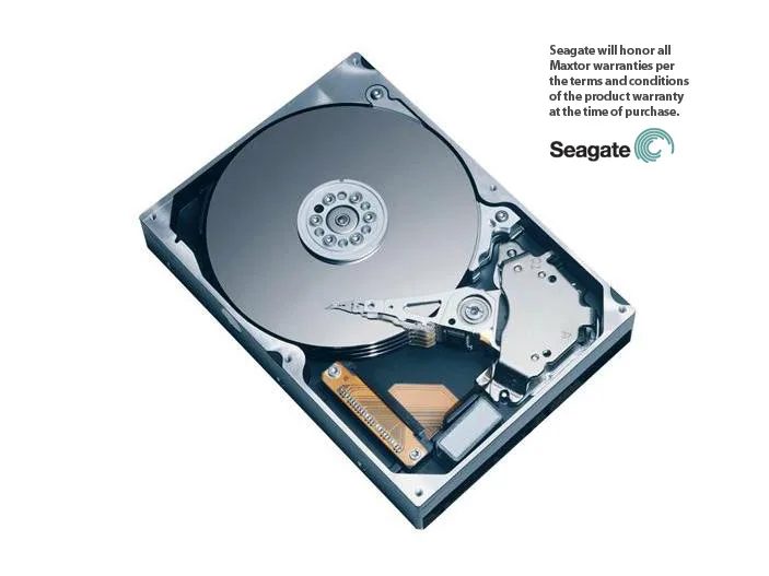 Silver 3.5 inch bare hard drive with exposed circuit board