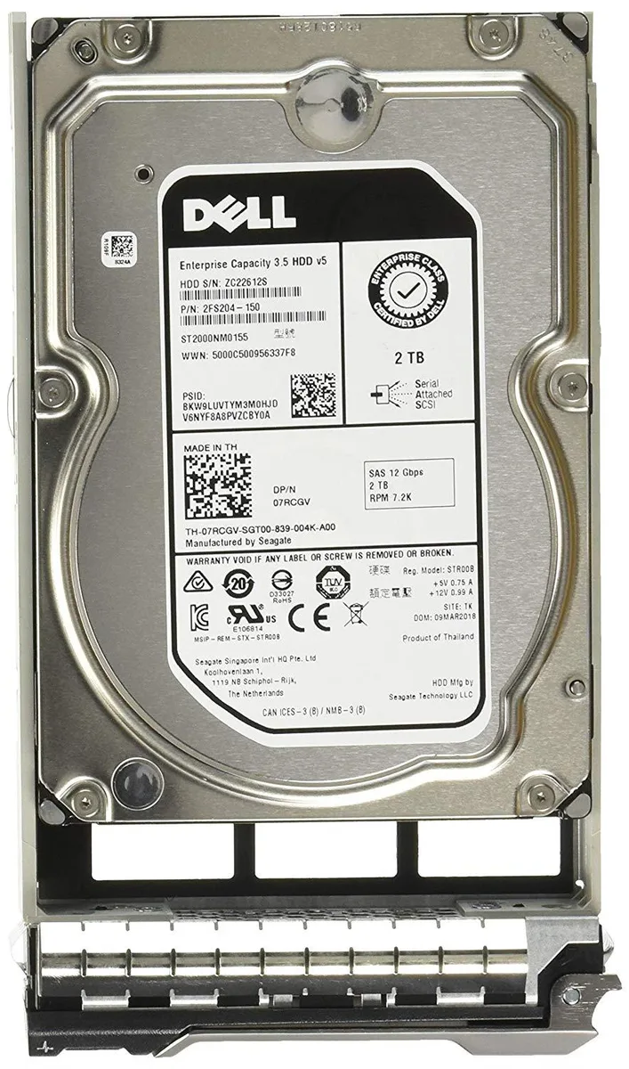 3.5 inch Dell hot-plug hard drive in silver tray