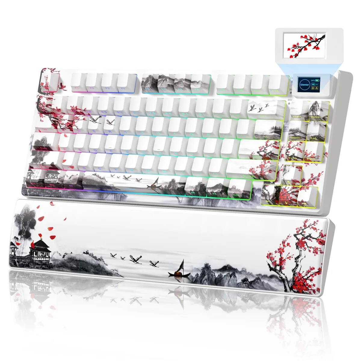 Womier Womier SK80 PRO 75% Wireless Mechanical Gaming Keyboard Red Plum — photo du produit