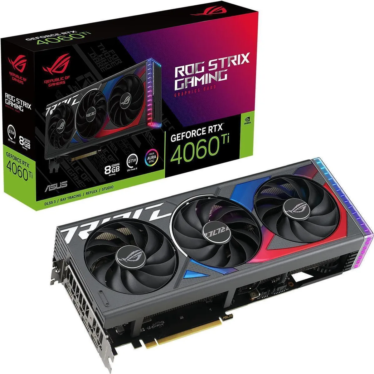 ASUS ASUS ROG Strix GeForce RTX 4060 Ti 8GB graphics card — 商品照片