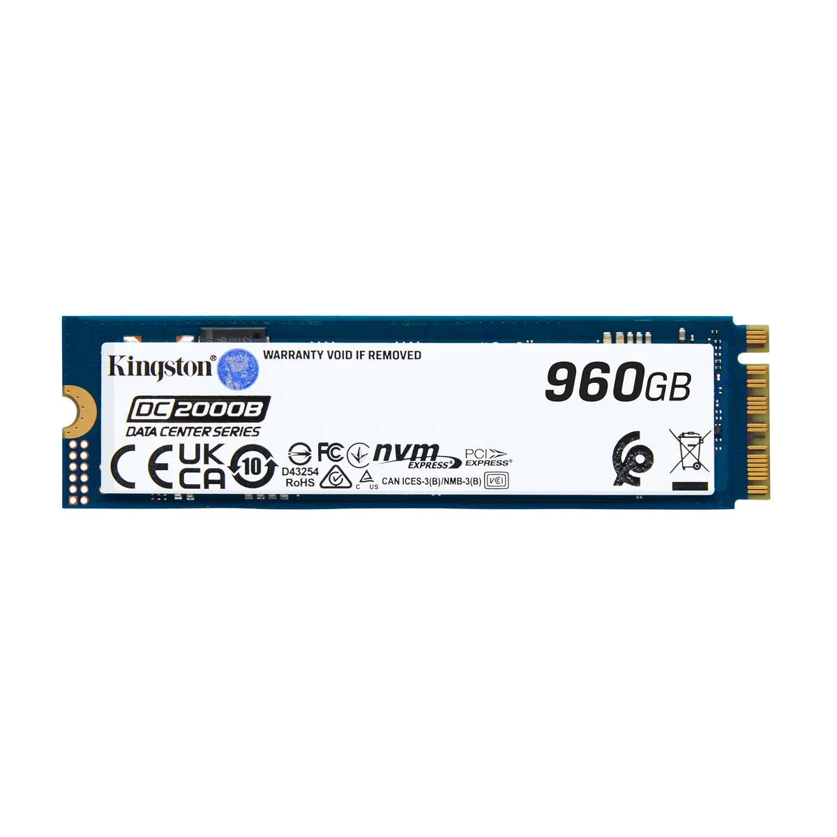 Kingston Technology Corp. Kingston Technology Corp. SEDC2000BM8/960G 960GB M.2 2280 PCIe 4.0 NVMe enterprise SSD — photo du produit
