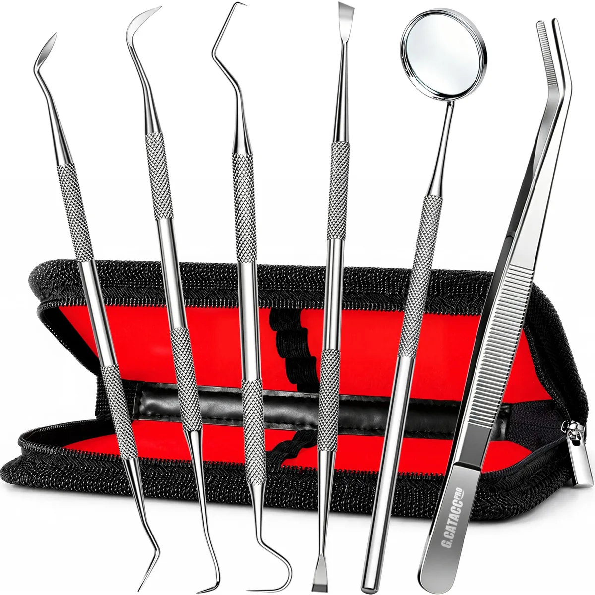 G.CATACC 10-piece Dental Pick Kit Stainless Steel — product photo