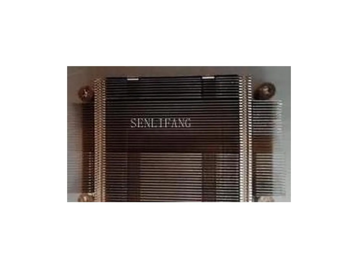Metal CPU heatsink assembly with fin stack and mounting hardware
