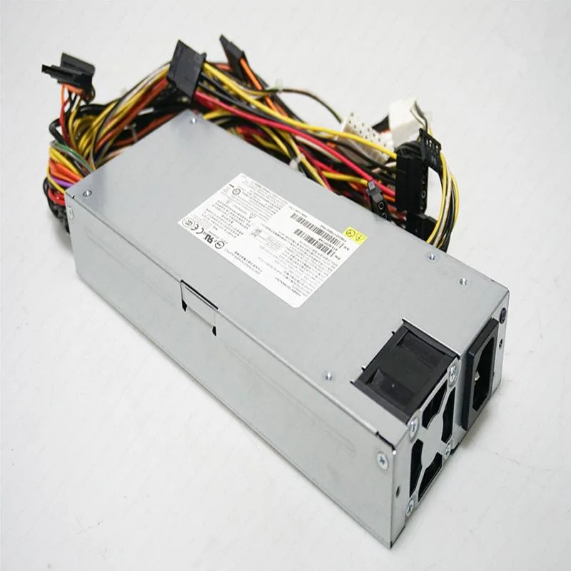Silver 1U 800W ATX power supply unit with rear fan grille