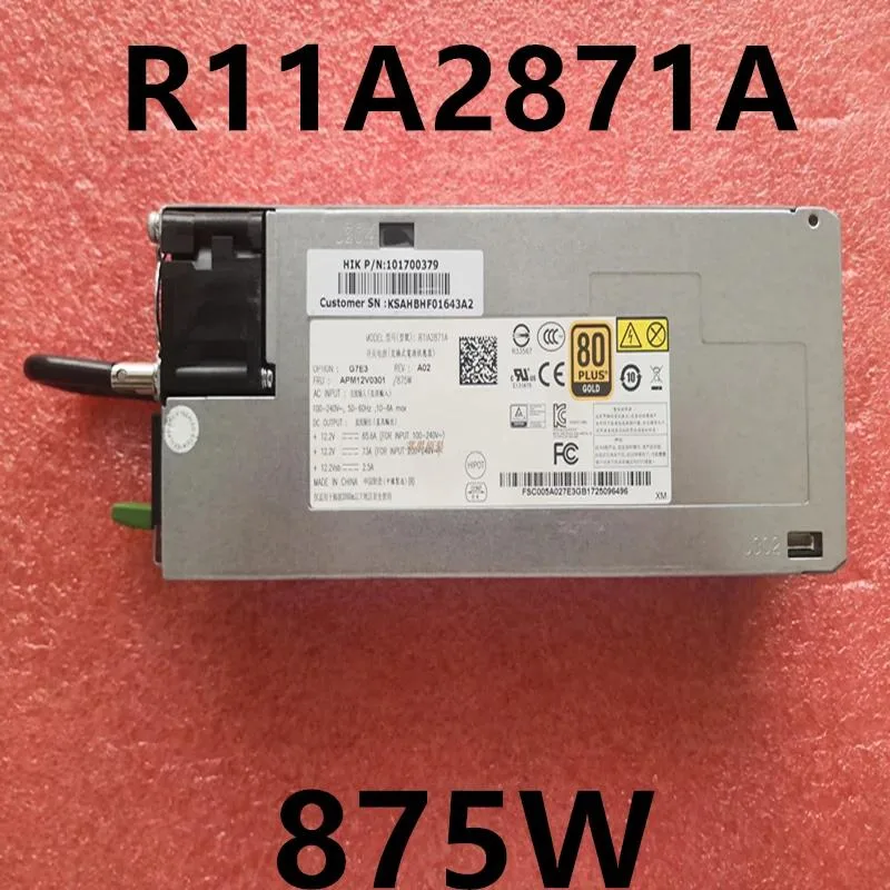 KHACHIMO 875W ATX power supply unit in black metal casing