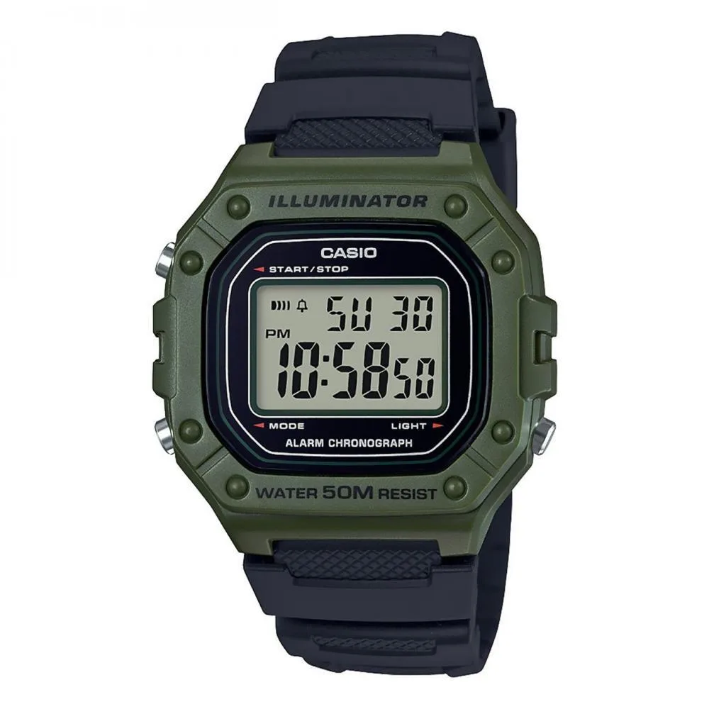 CASIO CASIO W218H-3AV Digital Sports Watch Olive 50M — product photo