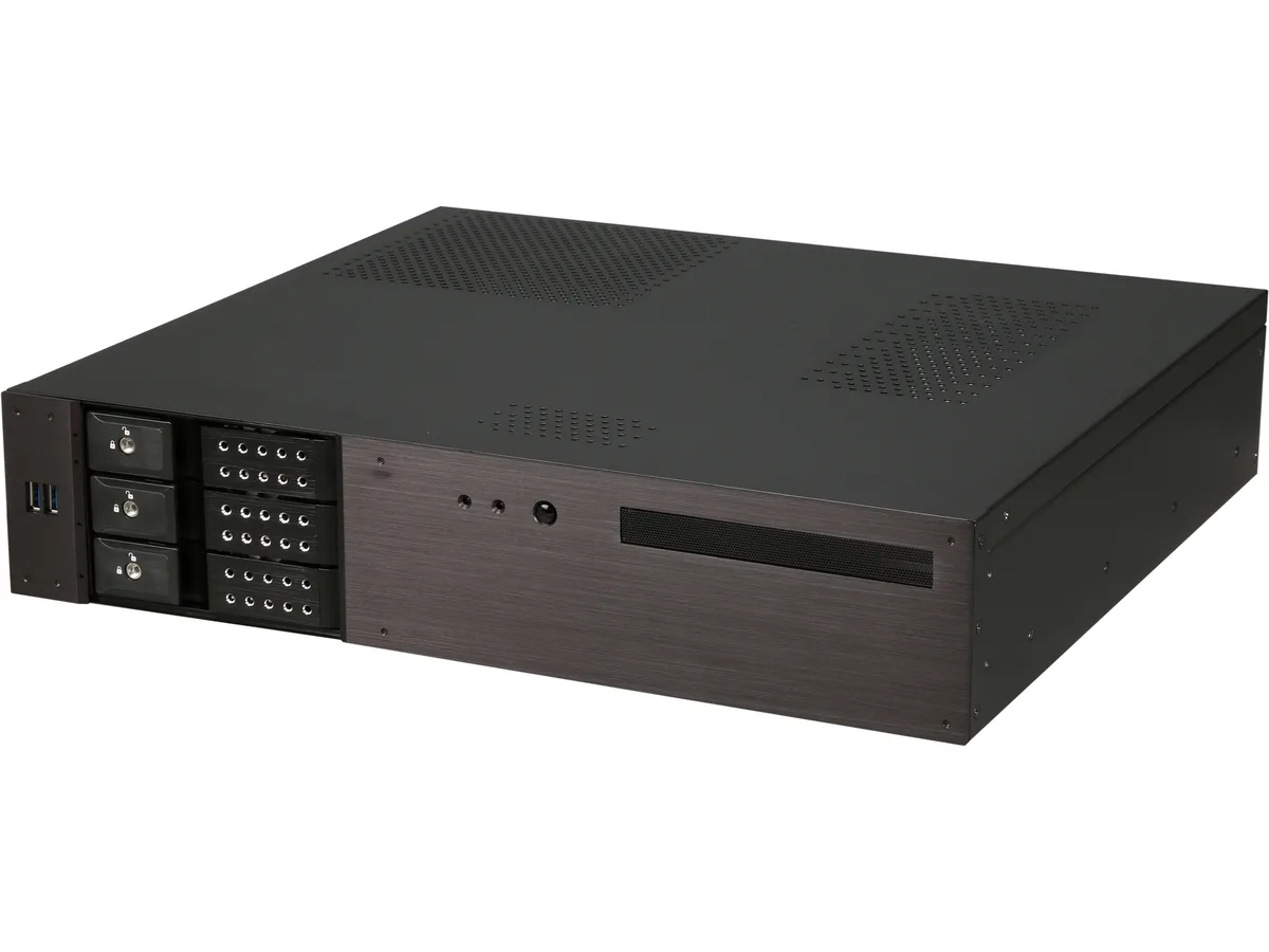 iStarUSA Inc. iStarUSA Inc. D-230HN-T 2U rackmount server chassis, 3×3.5″ hot-swap bays, black — foto del prodotto