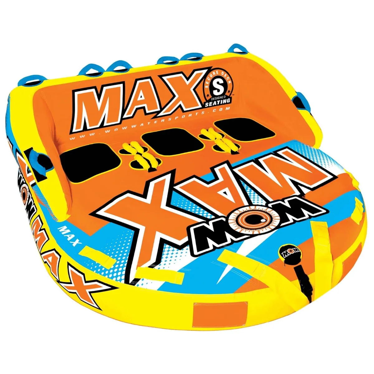 WOW Watersports WOW Watersports Max Inflatable Towable Deck Tube 3 Riders 16 Handles 18-1060 — 商品写真