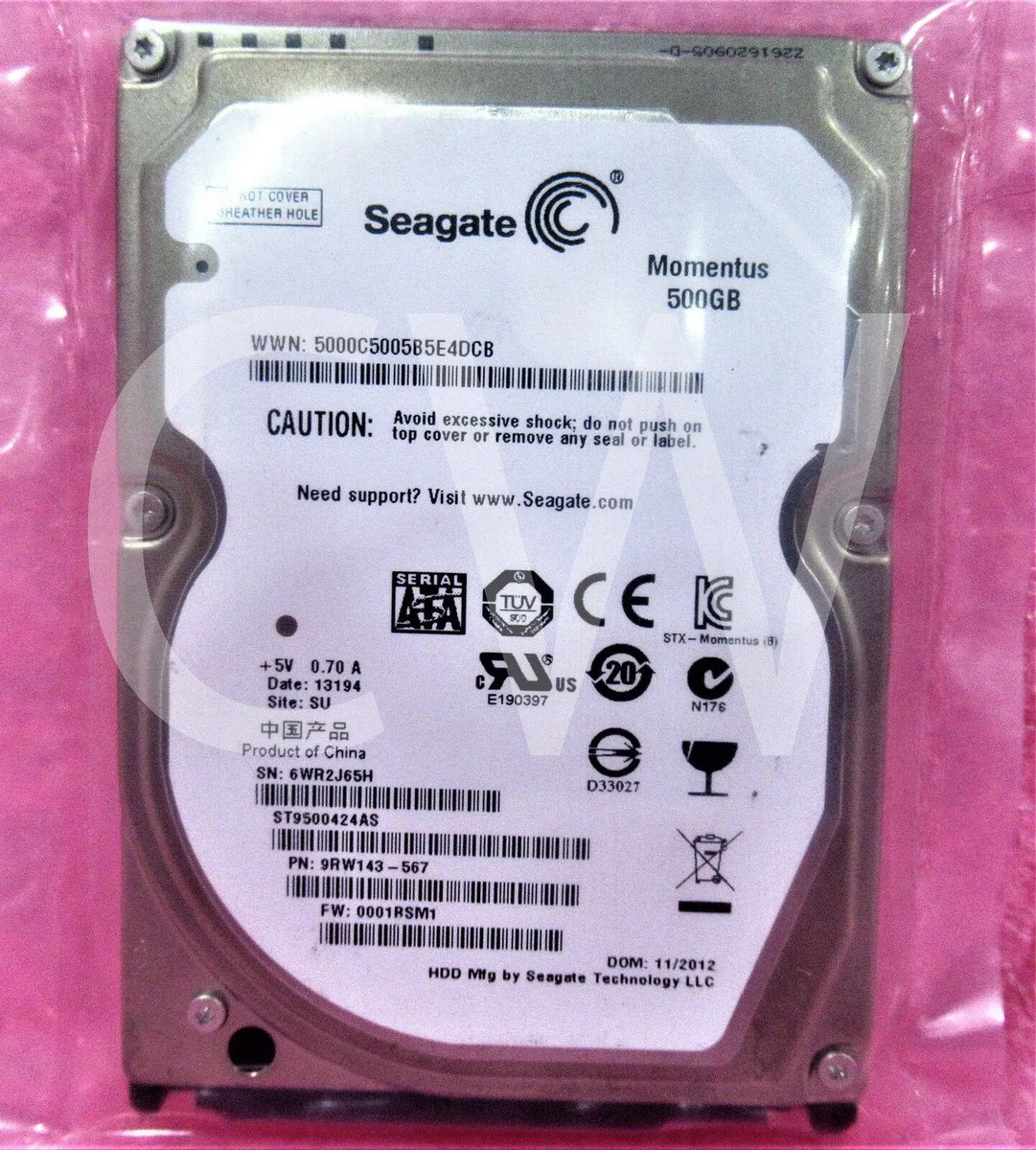 Seagate Seagate Momentus ST9500424AS 500GB 7200RPM 16MB 2.5" SATA internal hard drive — fotografija proizvoda