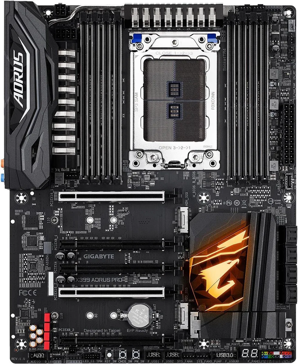 GIGABYTE GIGABYTE X399 AORUS PRO AMD motherboard — photo du produit