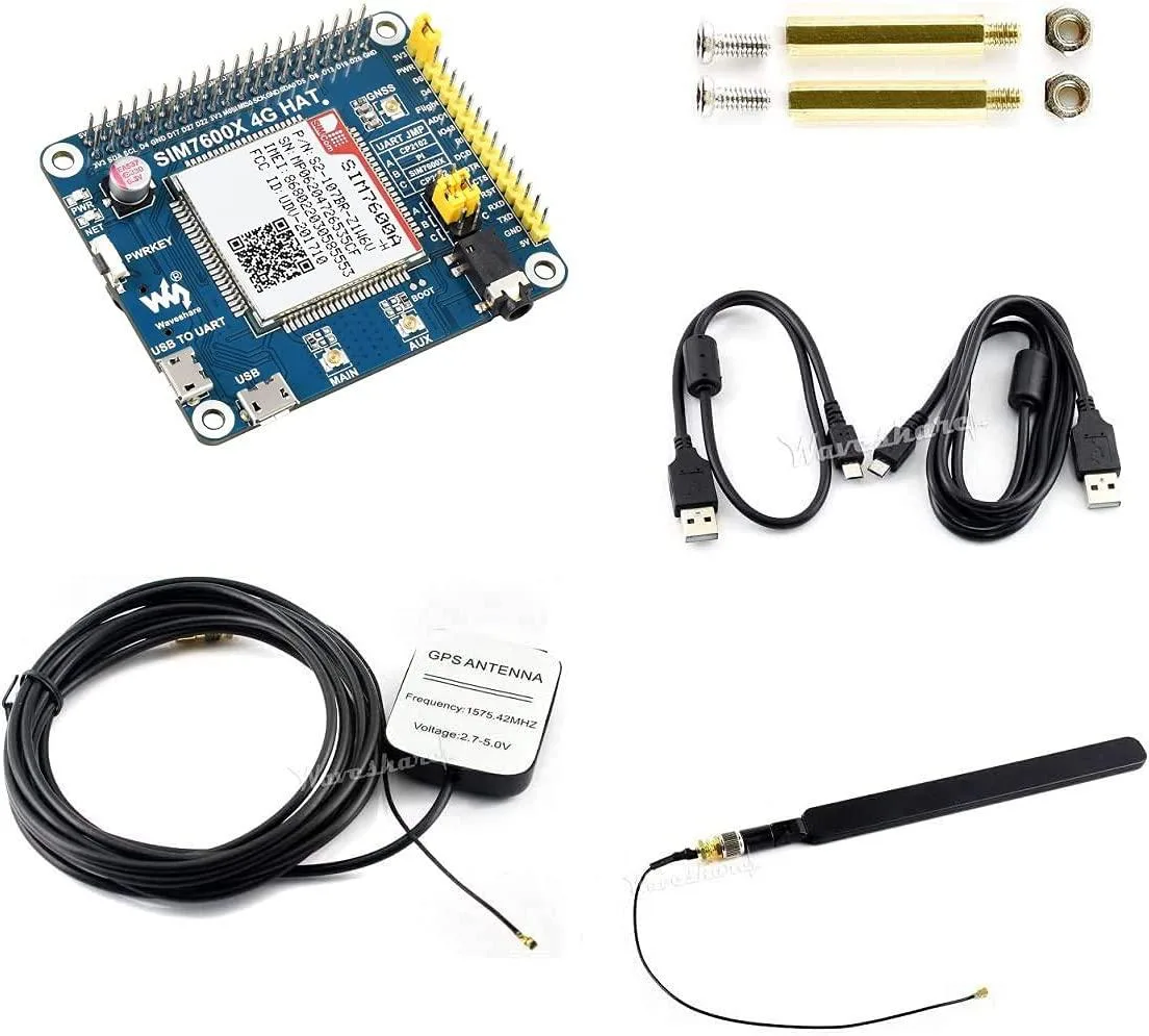 WaveShare WaveShare SIM7600A-H 4G 3G GNSS HAT Module for Raspberry Pi Zero Zero W Zero WH 2B 3B 3B+ 4B Jetson Nano — product photo