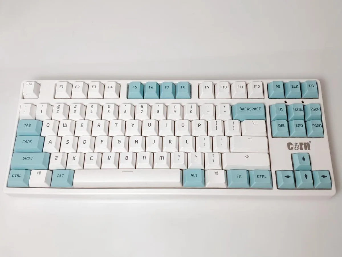LANGTU LANGTU F87 87-Key Mechanical Gaming Keyboard Brown Switch White LED Totoro-White Base — foto do produto