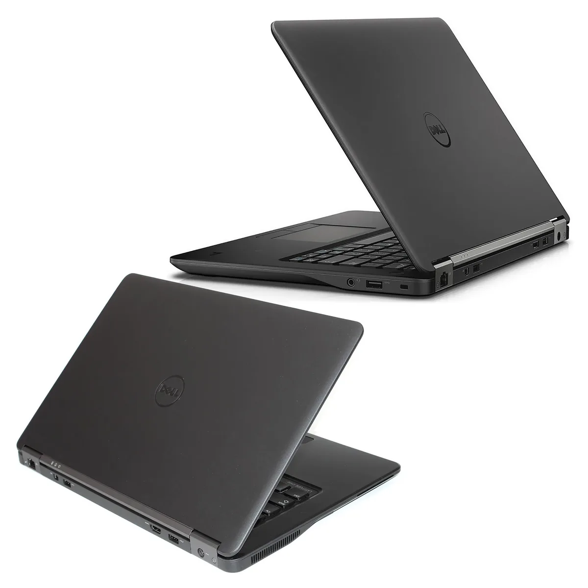 Black Dell Latitude E7450 14.0 inch HD laptop closed view