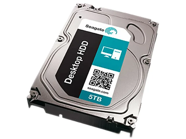 Silver rectangular 3.5 inch bare hard drive with circuit board visible