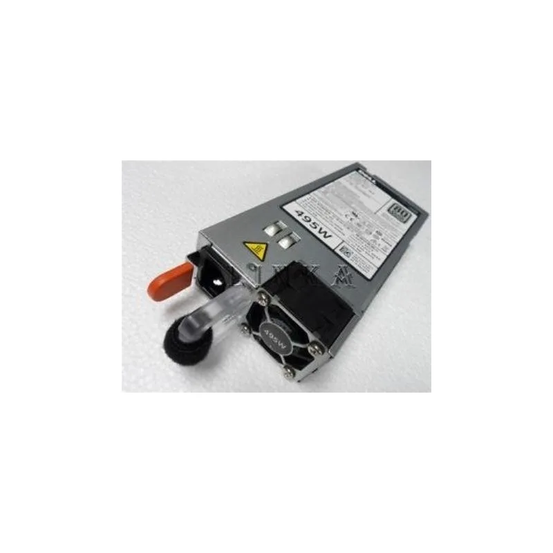 Silver rectangular server power supply unit with rear vent grille and handle