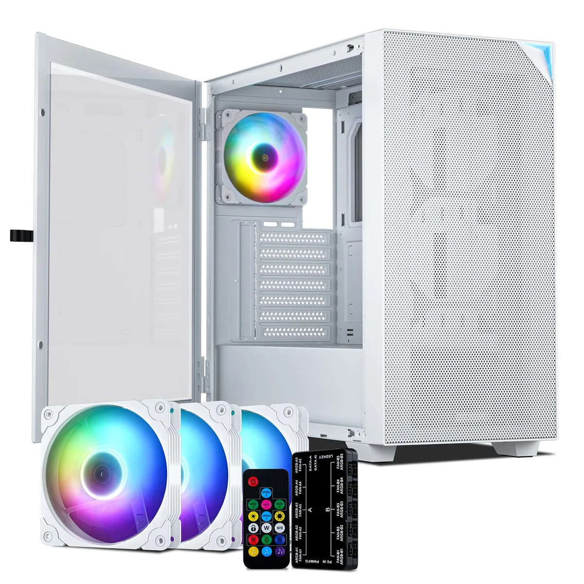 Vetroo Vetroo AL800 White Full Tower PC Case — photo du produit
