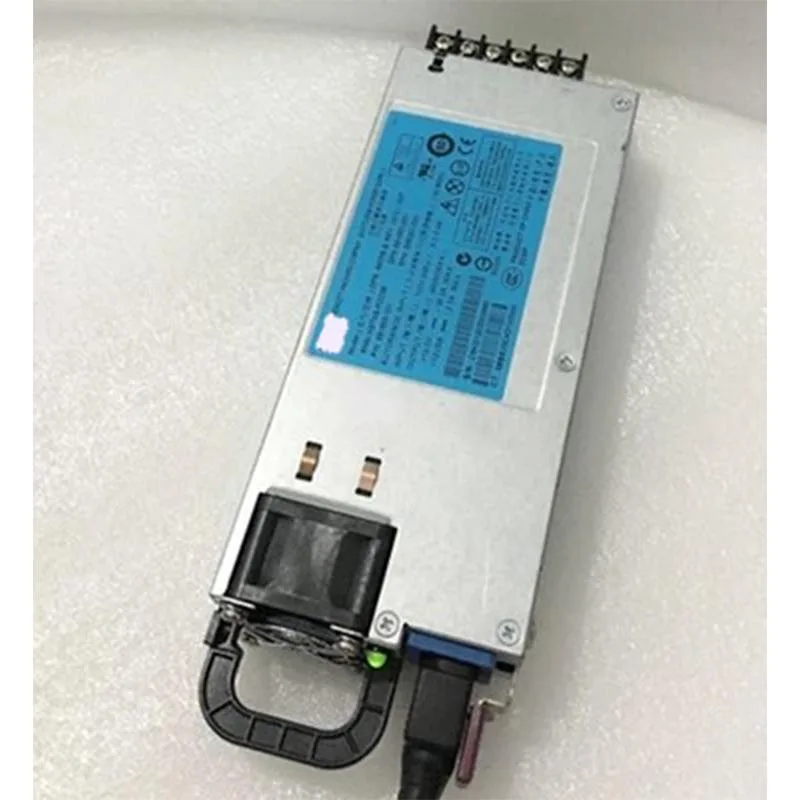 Rectangular ATX power supply unit in silver metal finish with ventilation grill