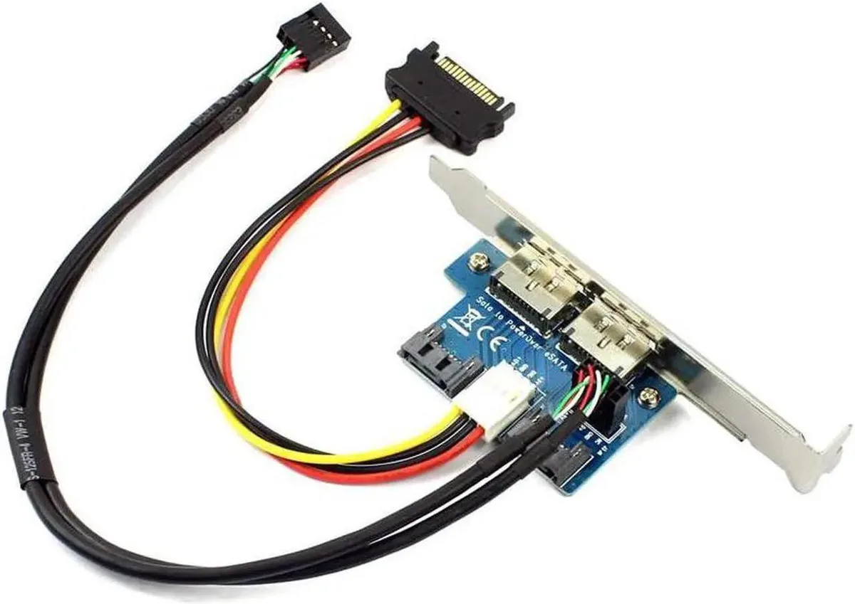Vszerda Vszerda 2-Port SATA to Power eSATAp Bracket Adapter — product photo
