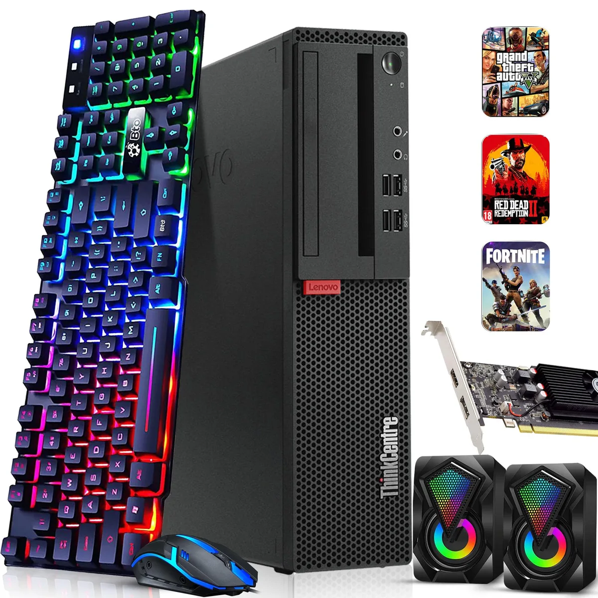 Lenovo Lenovo ThinkCentre M800/M900 desktop PC i5-6500 16GB DDR4 1TB HDD GTX 1050 Ti 4GB GDDR5 Windows 11 Pro — photo du produit