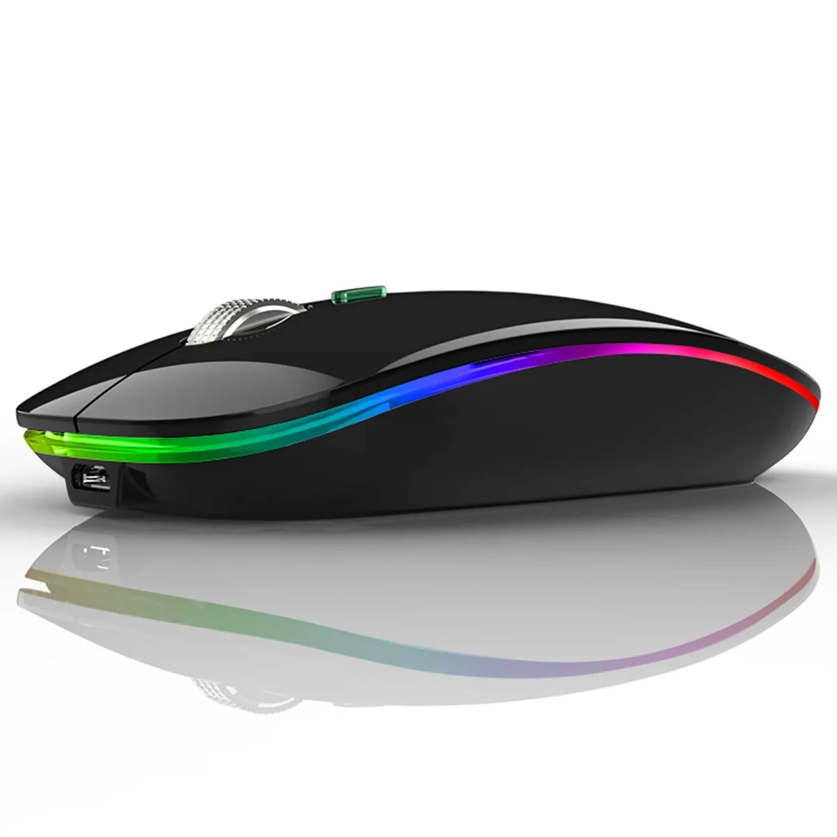 Uiosmuph G12 Slim Rechargeable Silent Gaming Mouse Black — 商品写真