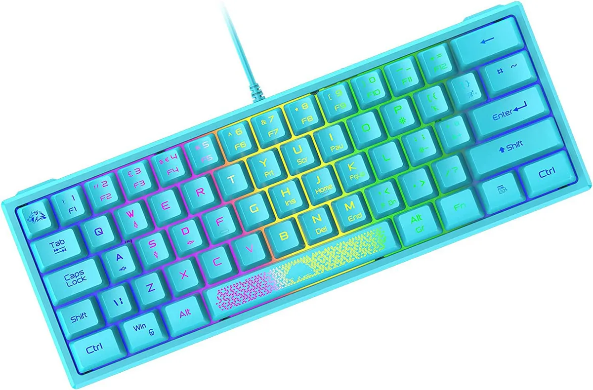 zhhcyyds zhhcyyds K61 60% Gaming Keyboard 62 Key Wired Blue — product photo