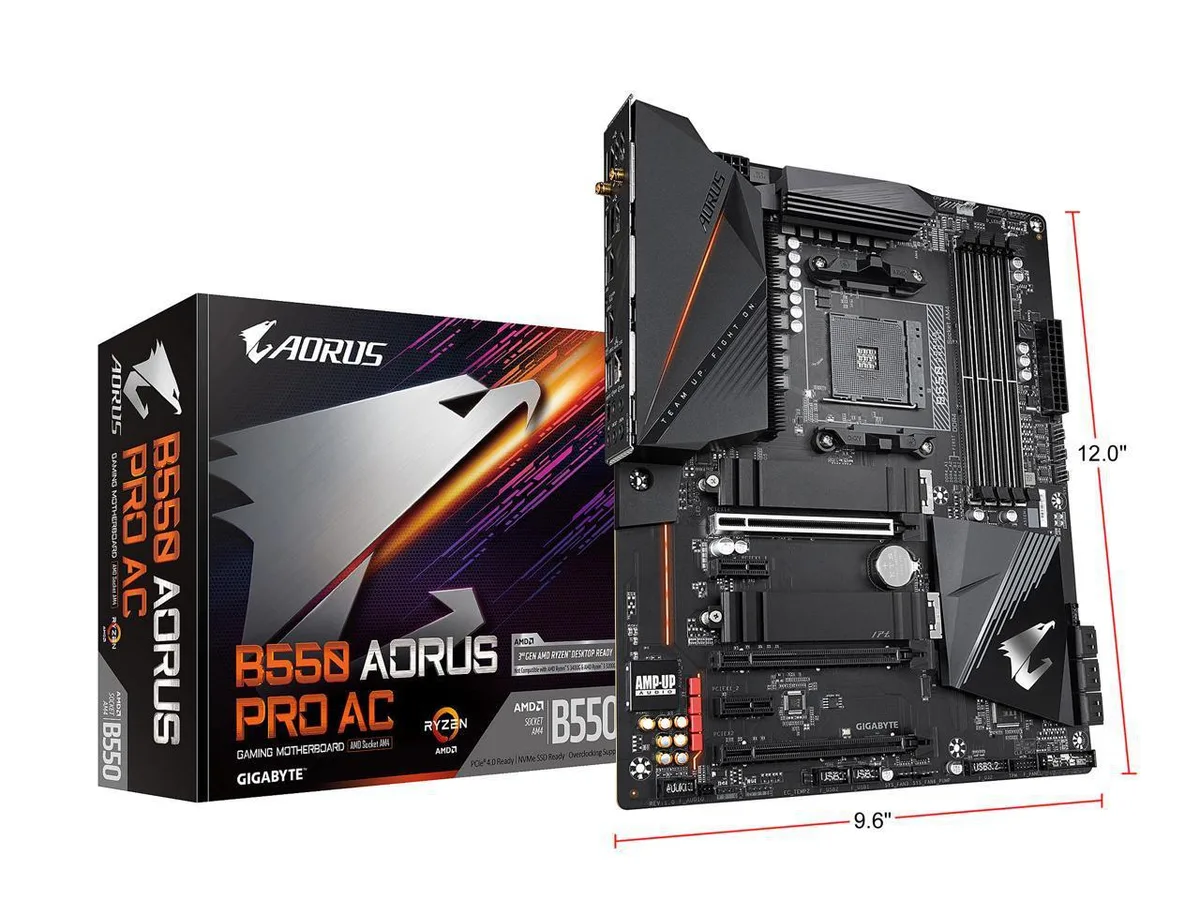 Black ATX motherboard with silver heatsinks and rear I/O shield installed