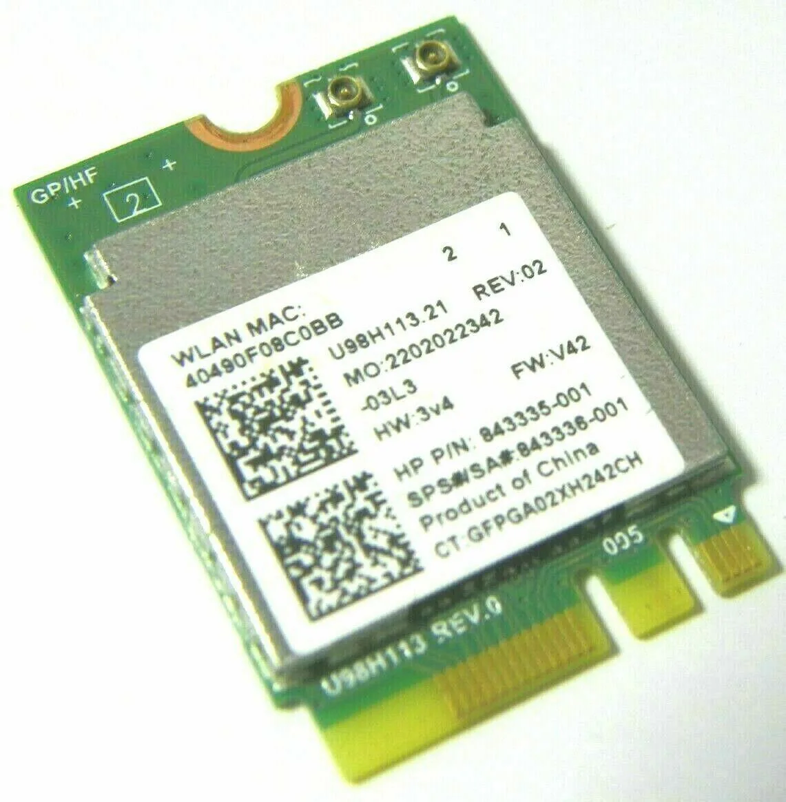 HP HP Rtl8188Ee 802.11B/G/N NGFF expansion card — product photo