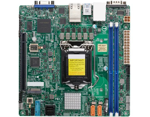 Supermicro Supermicro MBD-X12STL-IF-O Mini ITX server motherboard LGA 1200 64GB DDR4 3200 — 商品写真