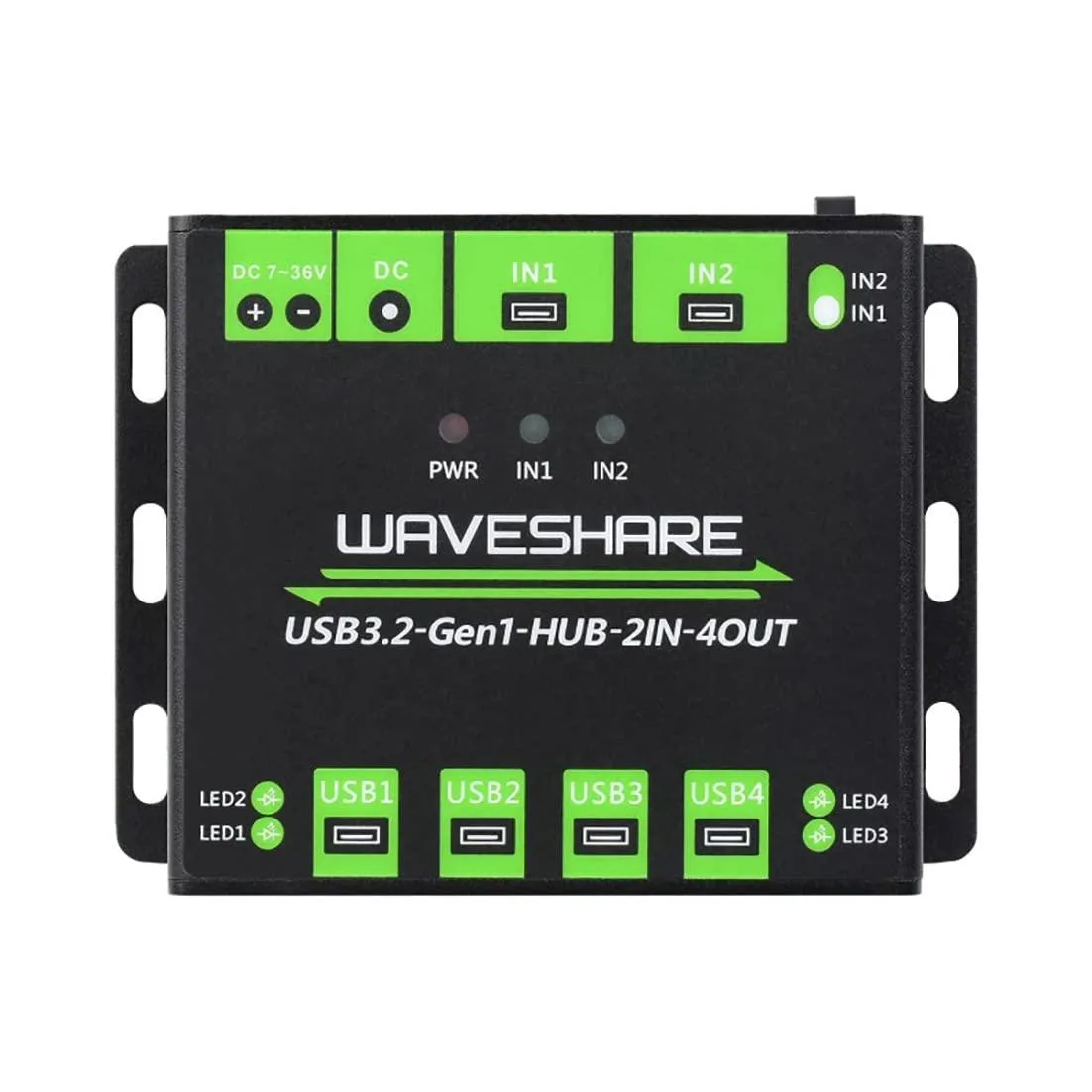 LORDWORLD LORDWORLD USB 3.2 Industrial Hub 2-in-4-out development board — produktfoto