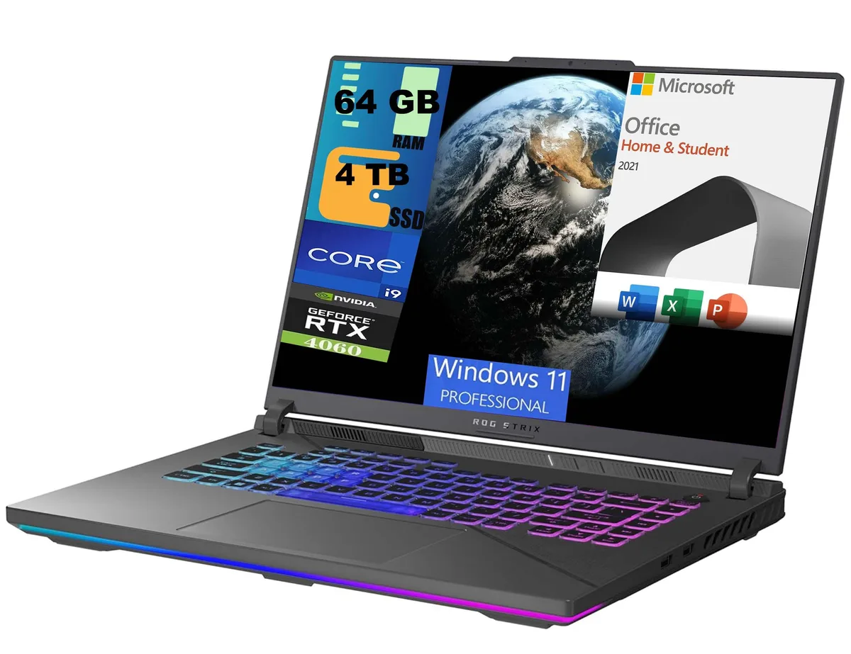ASUS ASUS ROG Strix G16 gaming laptop i9-14900HX RTX 4060 64GB 4TB 16.0" QXGA 240Hz — product photo