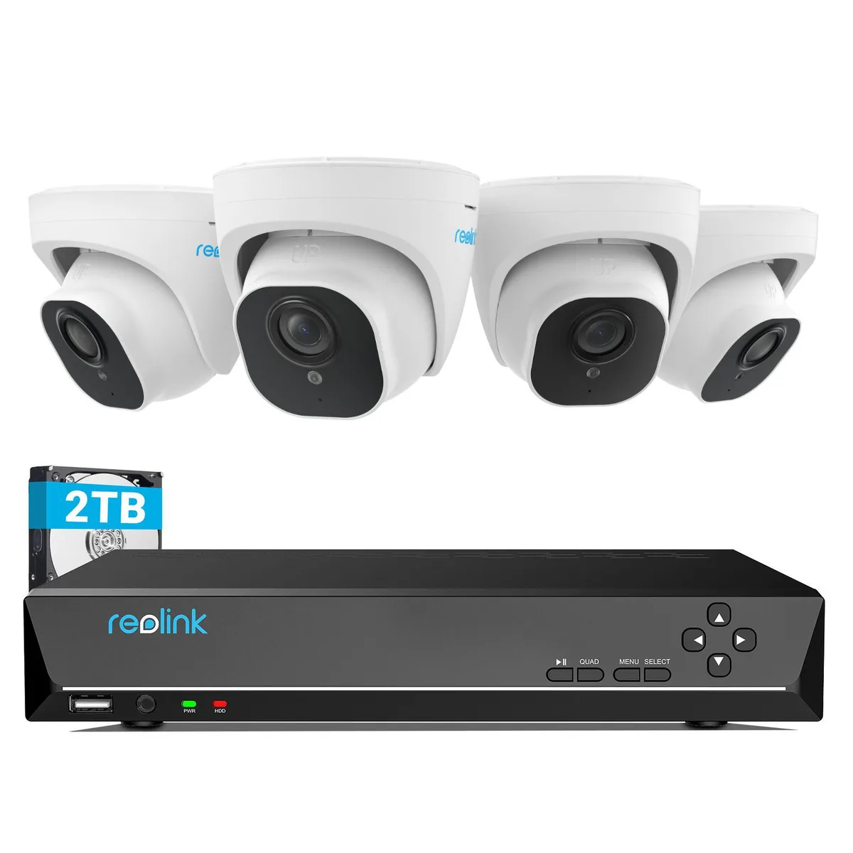 Reolink Reolink RLK8-800D-A 4K 8CH PoE NVR Kit 2TB 4 Cameras — toote foto