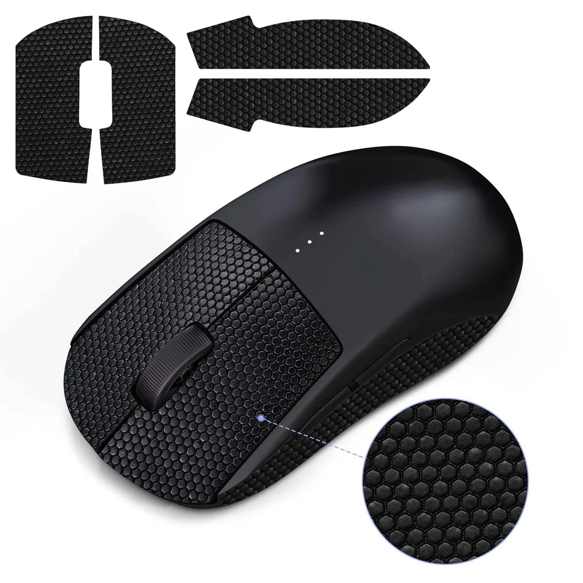 Black nonslip skin with micro convex texture for G PRO mouse
