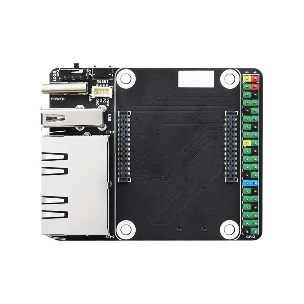 LORDWORLD LORDWORLD Mini Dual Gigabit Ethernet Base Board for Raspberry Pi CM4 40PIN GPIO — Produktfoto