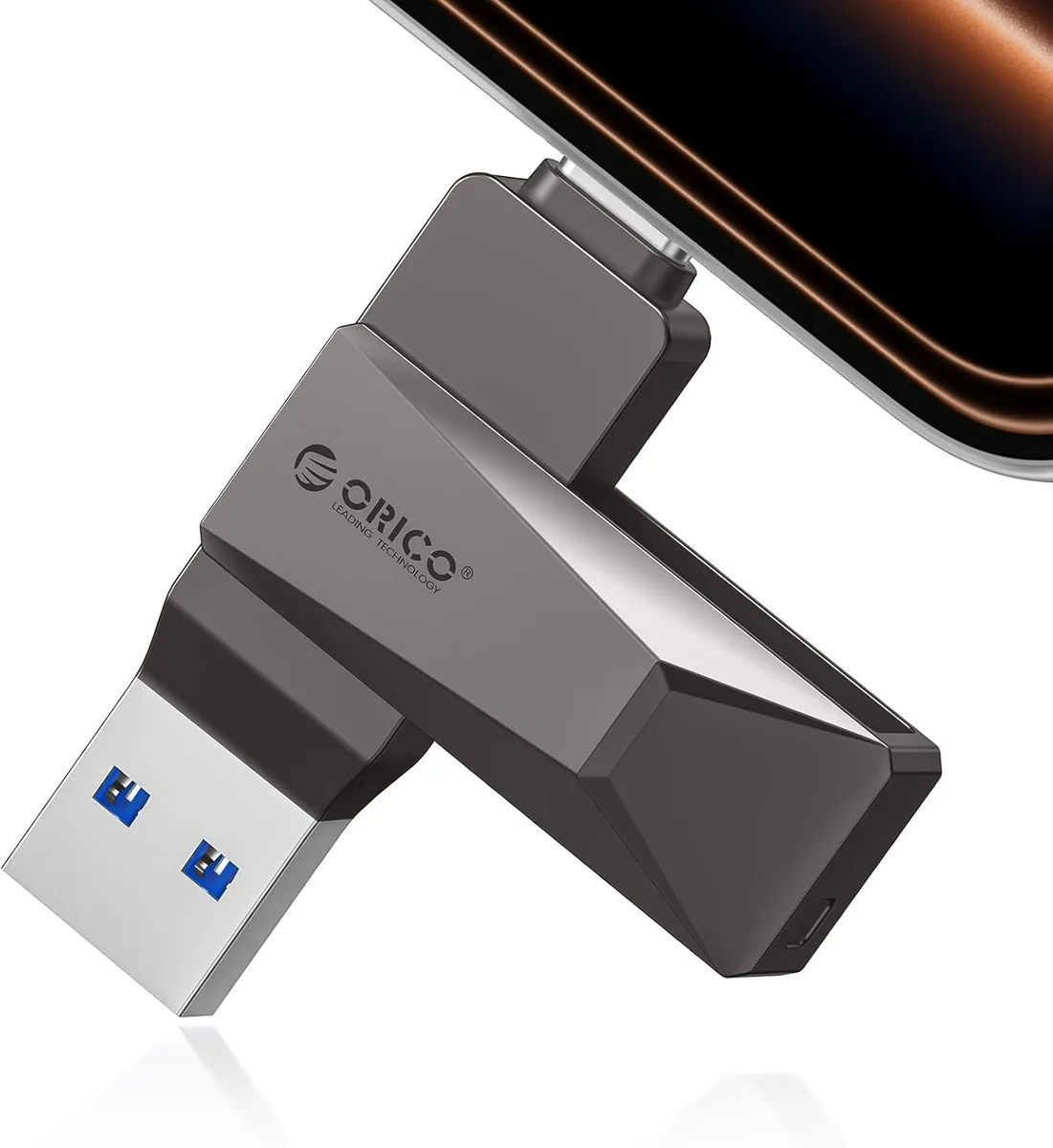 Orico Orico CB05 128GB USB 3.0 Dual Connector Flash Drive Grey — 제품 사진