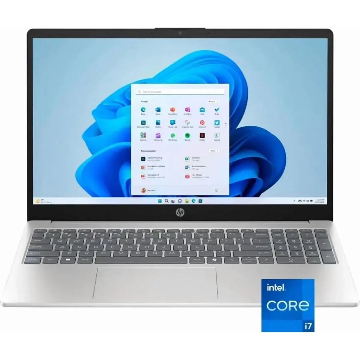 HP 15.6 inch touchscreen laptop Natural Silver finish