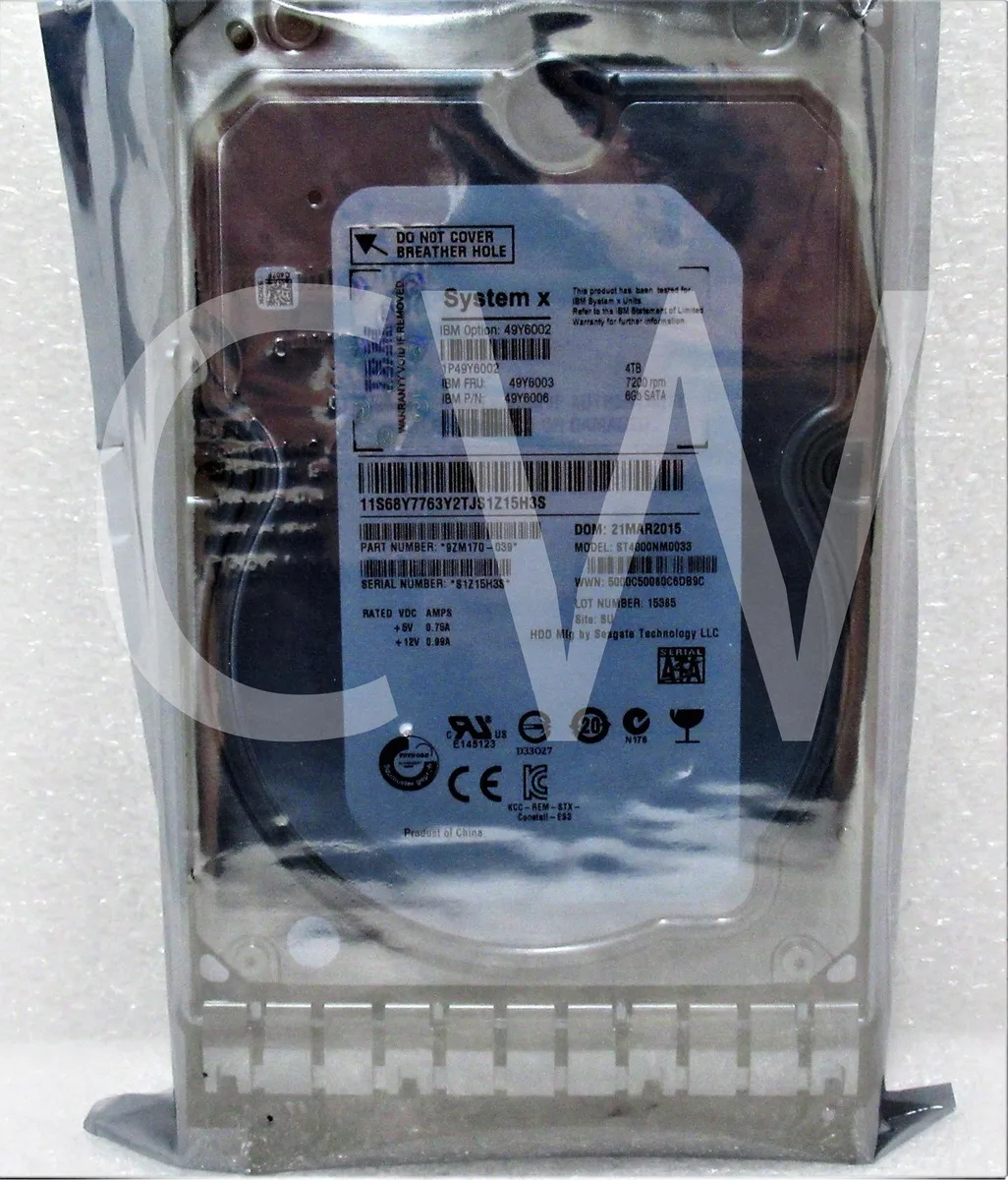 IBM IBM 4TB 7.2K RPM 6Gb/s 3.5" SATA internal hard drive with caddy — fotografia produktu