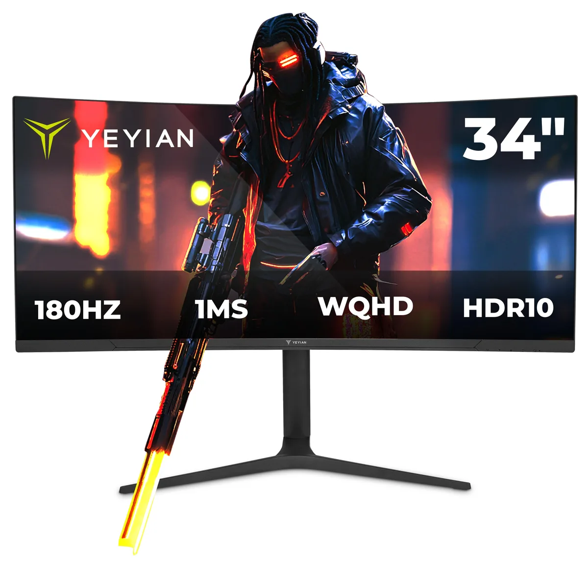 YEYIAN YEYIAN YMC-FV234-M1 34" 180Hz 1ms WQHD gaming monitor — product photo
