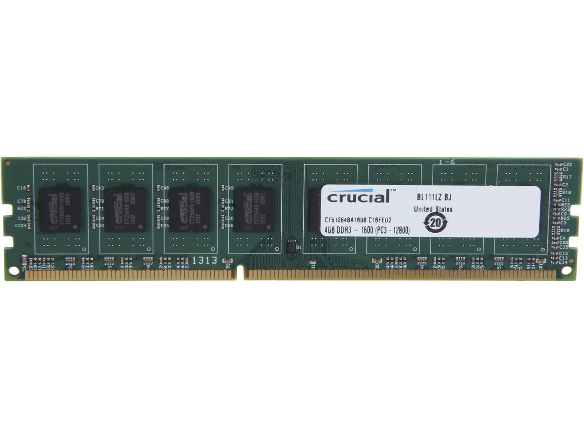 Crucial Crucial CT51264BA160B 4GB DDR3 1600 desktop RAM — photo du produit