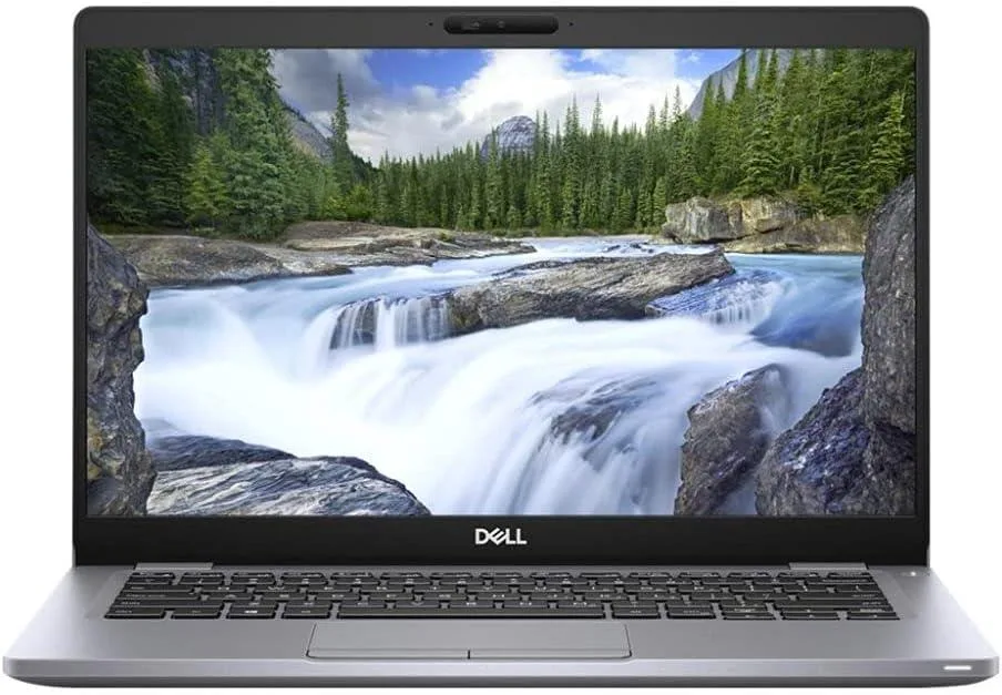 Black Dell Latitude 5310 13.3 inch laptop with scratches on bottom cover