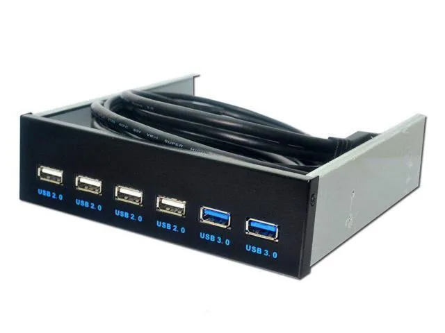 LORDWORLD LORDWORLD 5.25 Inch 6 Port USB 3.0 2.0 Front Panel — produktbilde