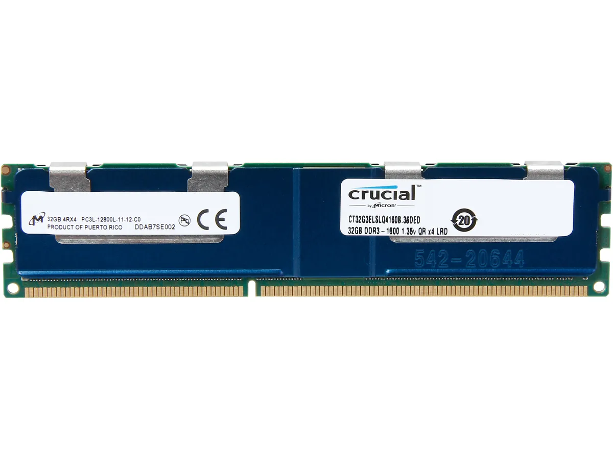 Crucial Crucial CT32G3ELSLQ4160B 32GB DDR3 1600L ECC Load Reduced server RAM — 제품 사진