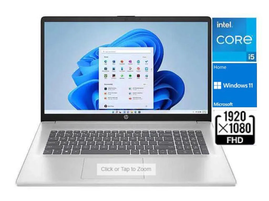 HP HP HP17-cn3053cl laptop Intel Core i5-1335U 17.3" FHD 32GB DDR4 2TB SSD Windows 11 Home Silver — photo du produit