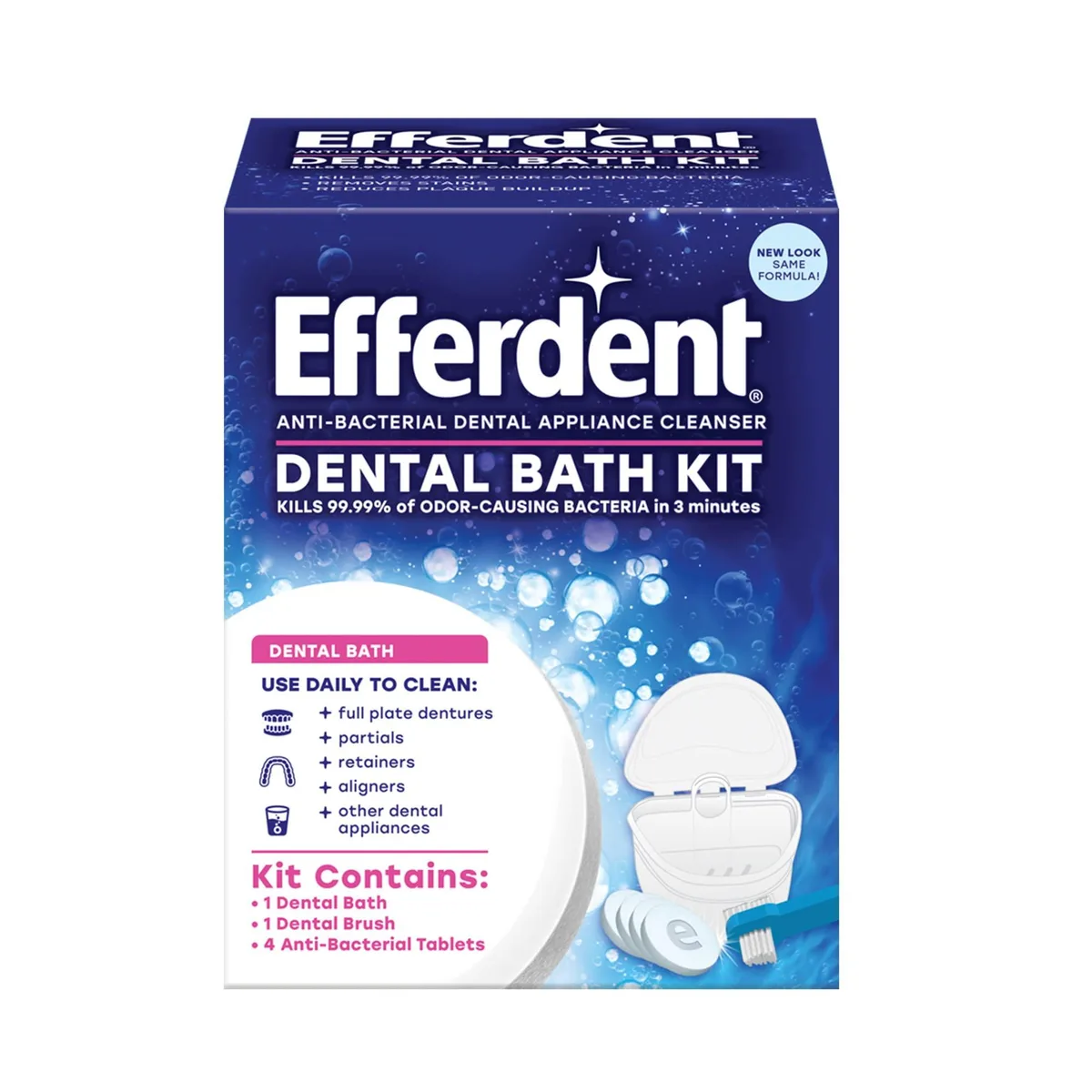  Waterpik Efferdent Retainer Cleaning Tablets Dental Bath Kit 4 Tablets — product photo