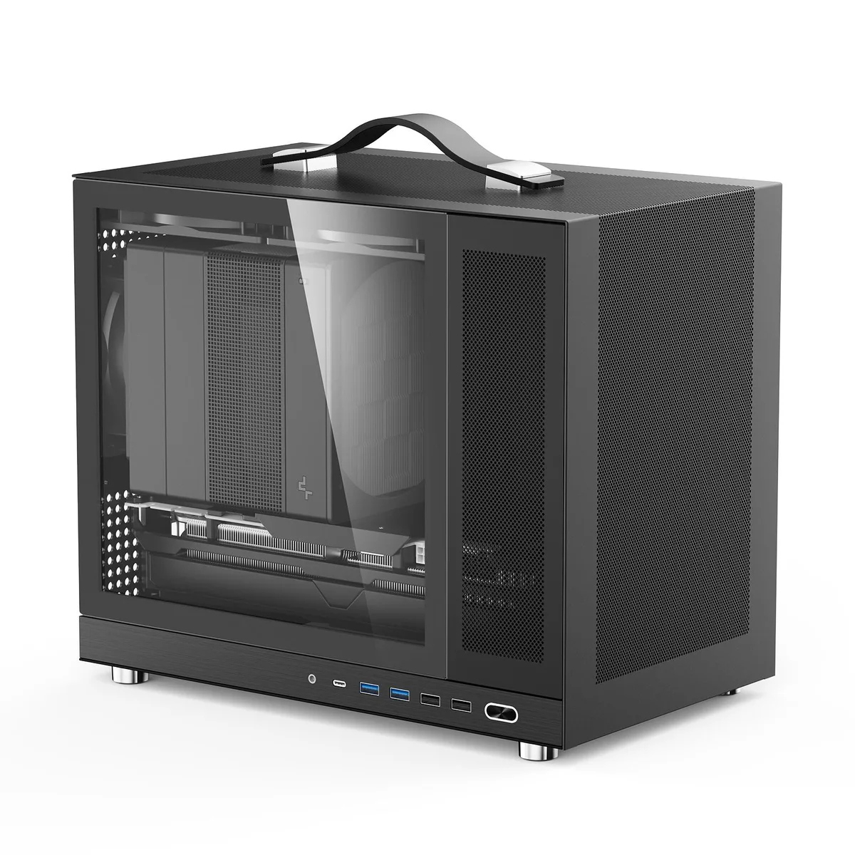 Shiny Snake Shiny Snake G350-Glass 20.8L MATX SFF PC case Black — صورة المنتج