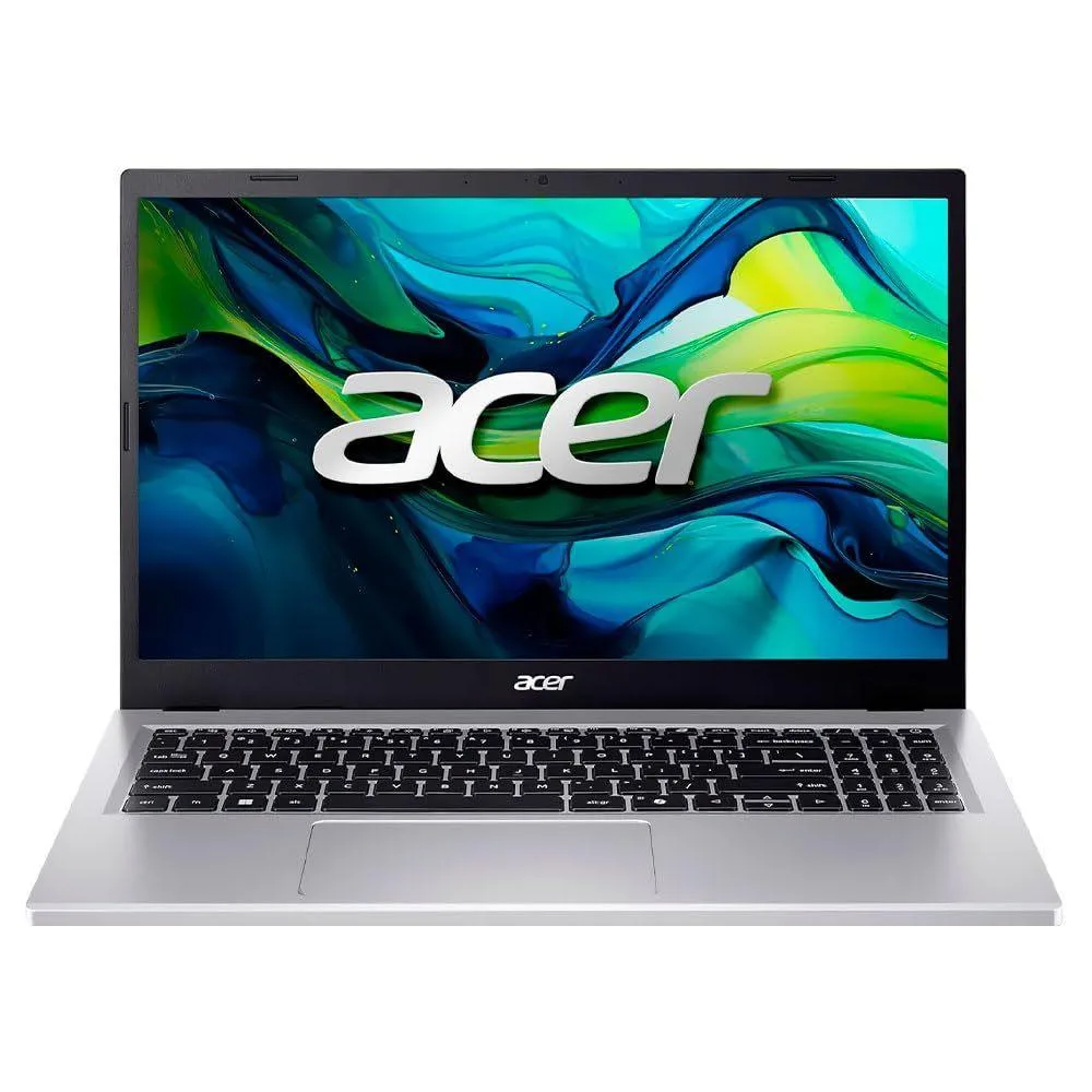 Silver Acer Aspire Go 15.6 inch laptop closed lid