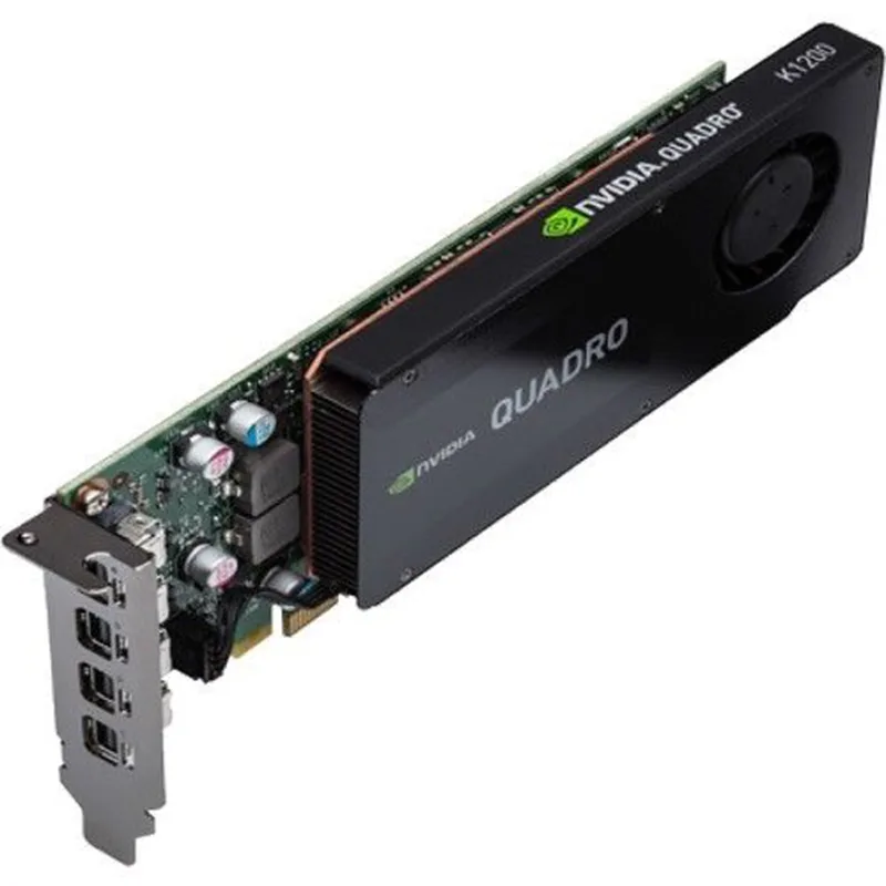 Low-profile single-slot graphics card with a compact cooler and four DisplayPort outputs