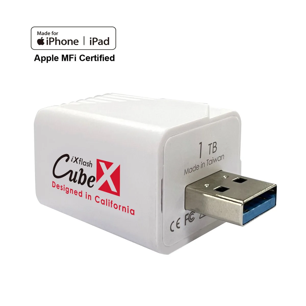 PIODATA PIODATA iXflash Cube 1TB USB flash drive White — 商品照片