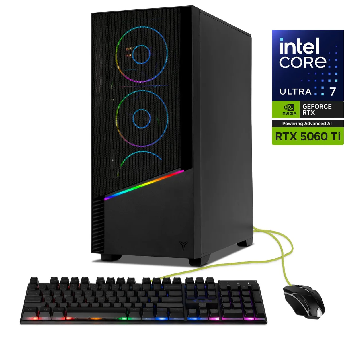 YEYIAN YEYIAN YPI-EL265FC-56TP1N gaming PC Intel Core Ultra 7 265F 32GB DDR5 1TB RTX 5060 Ti — product photo